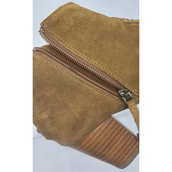 Minnetonka Melissa Bootie Womens 9.5 Dusty Brown Suede Side Zip Ankle 81033 - Picture 16 of 16